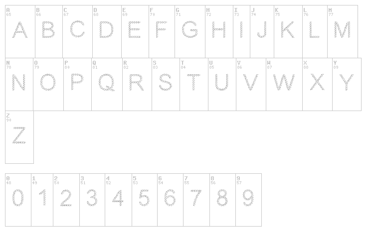 Diamonds are forever font map